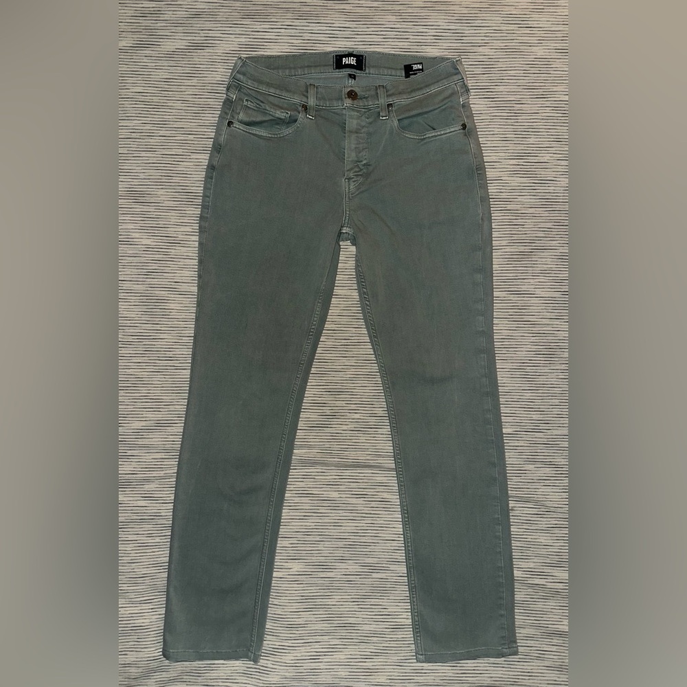 PAIGE Men's Olive Slim Jeans